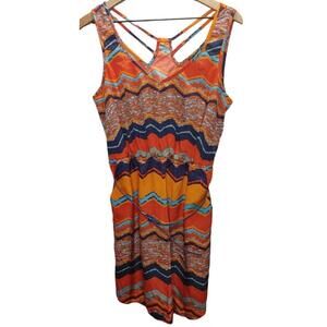 Trixxi Dress Navy Orange W/belt Juniors L